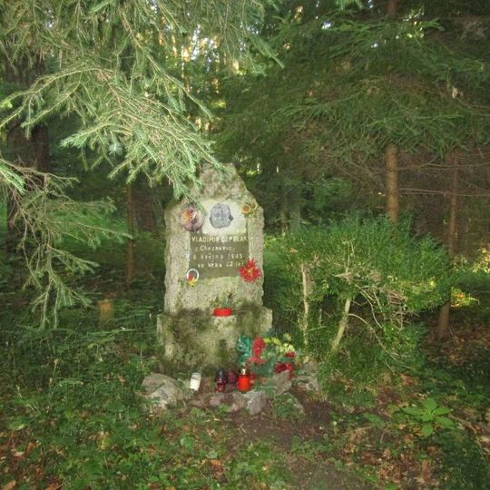 Pomník Vladimíra Čepeláka jižně od Cheznovic