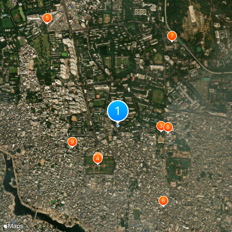 Dhakeshwari Temple Map