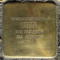 Stolperstein dedicated to the nameless boy Stefa