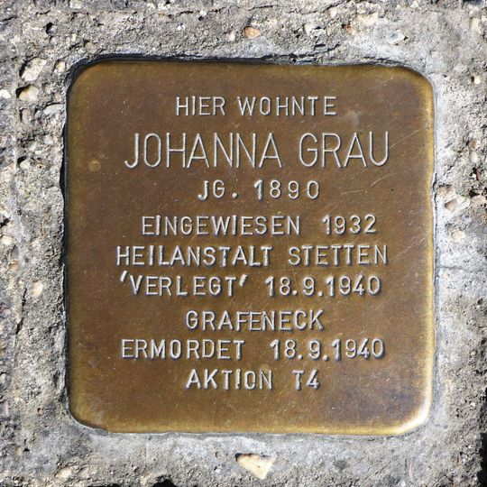 Stolperstein en memoria de Johanna Grau