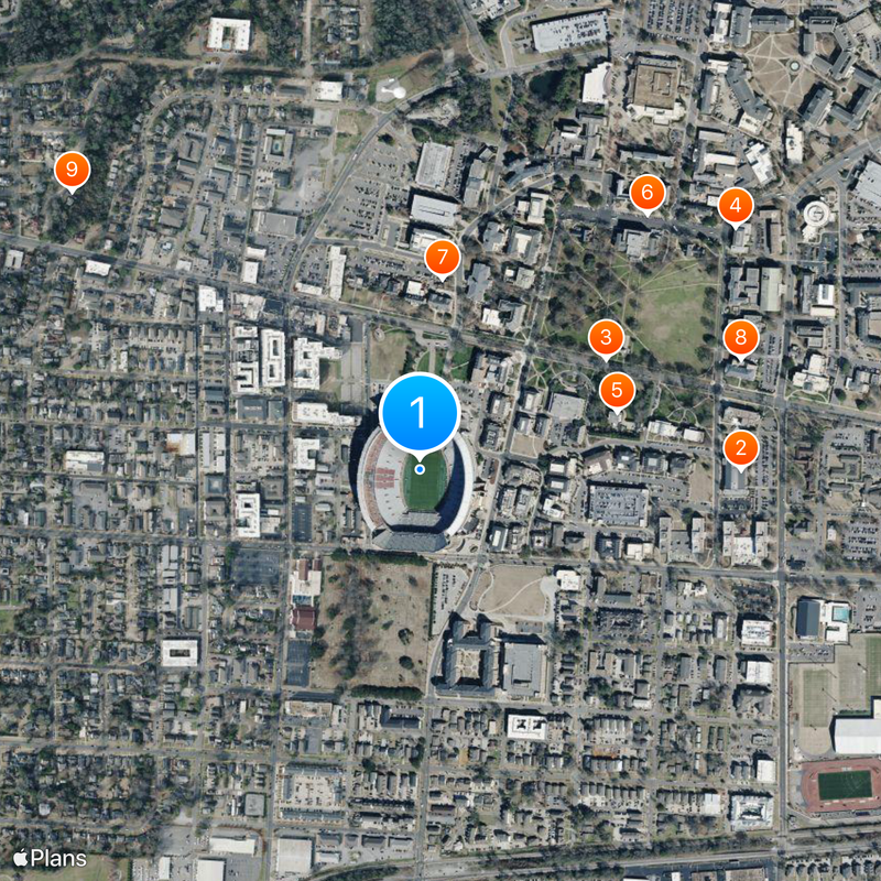 Bryant–Denny Stadium Map