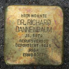 Stolperstein dedicated to Richard Dannenbaum