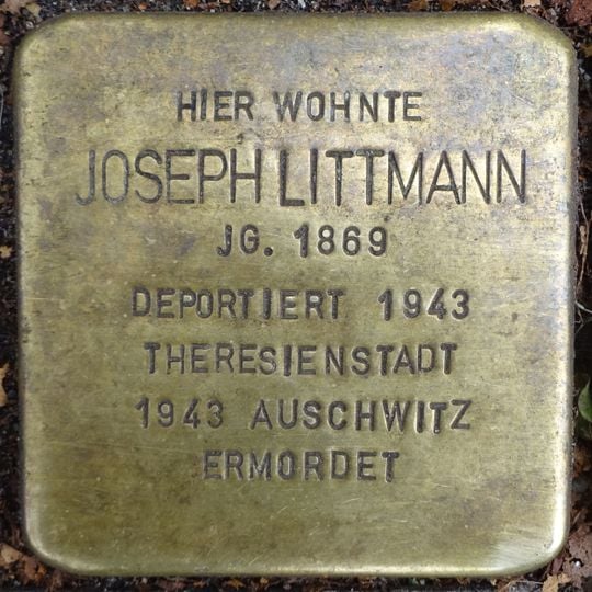 Stolperstein en memoria de Joseph Littmann