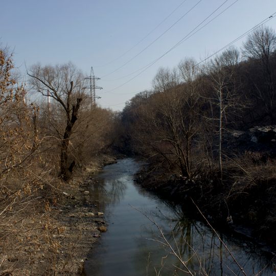 Lybid river natural stream bed