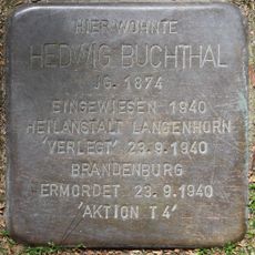 Stolperstein dedicated to Hedwig Buchthal