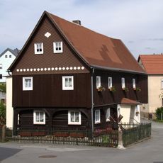 Wohnstallhaus (Umgebinde), ohne rückwärtigen Anbau Kleinpostwitzer Weg 1