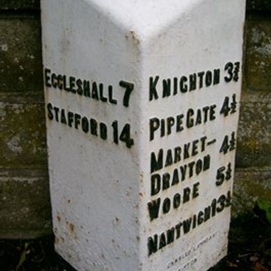 Milepost At Ngr Sj 7438 3538