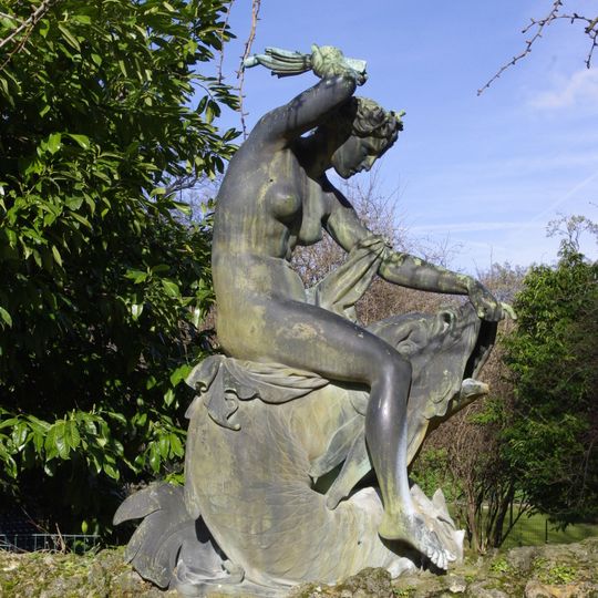 Nymphe tourmentant un dauphin by Joseph Félon