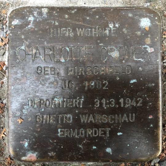 Stolperstein en memoria de Charlotte Croner