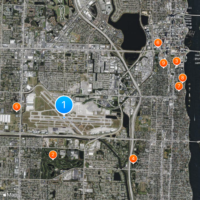 Palm Beach International Airport Map