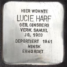 Stolperstein en memoria de Lucie Harf