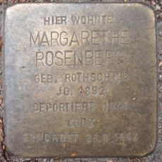 Stolperstein à la mémoire de Margarethe Rosenberg