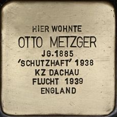 Stolperstein dedicated to Otto Metzger