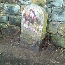 Calder And Hebble Navigation Milestone At Bridge Over Cut 200 Yards South East Of Lodge Farm
