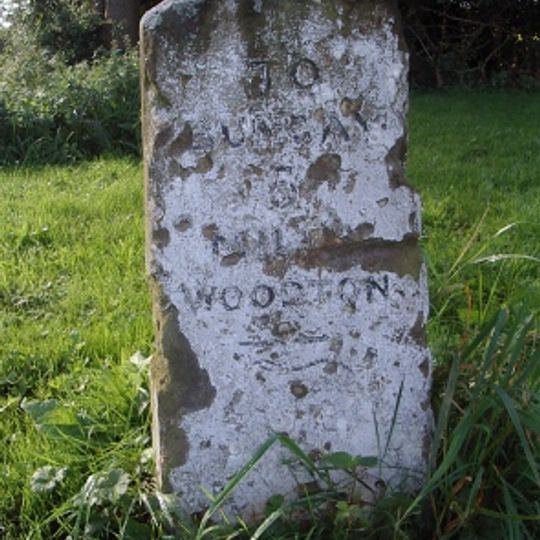 Milestone, Entrance to Old Hall Farm, Norwich Rd