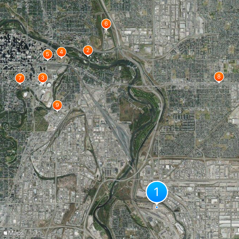 Région de Calgary Carte