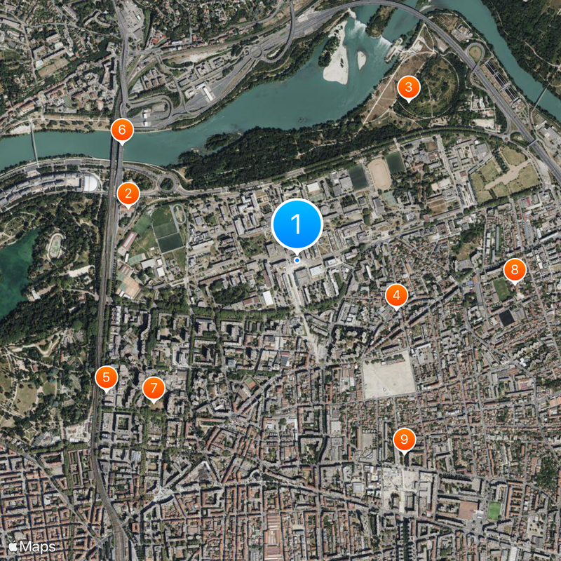 Institut National des Sciences Appliquées de Lyon Map