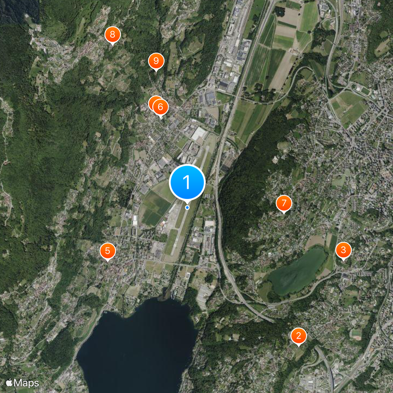 Lugano Airport Map