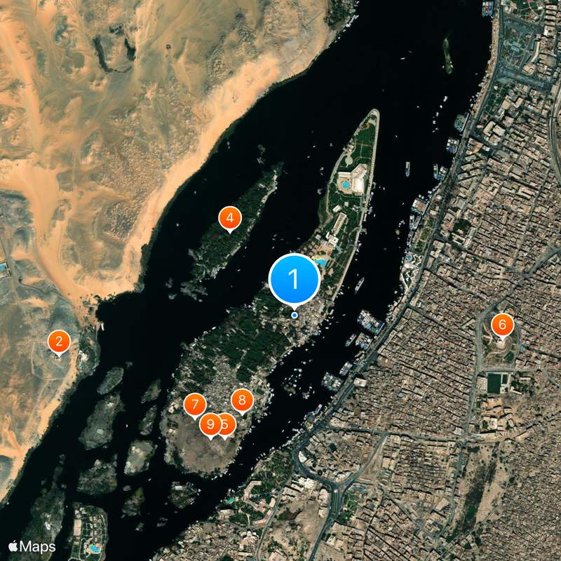 Île Éléphantine Carte