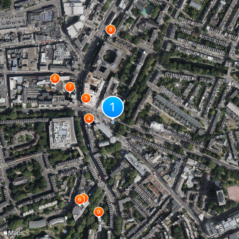 Angel tube station Map