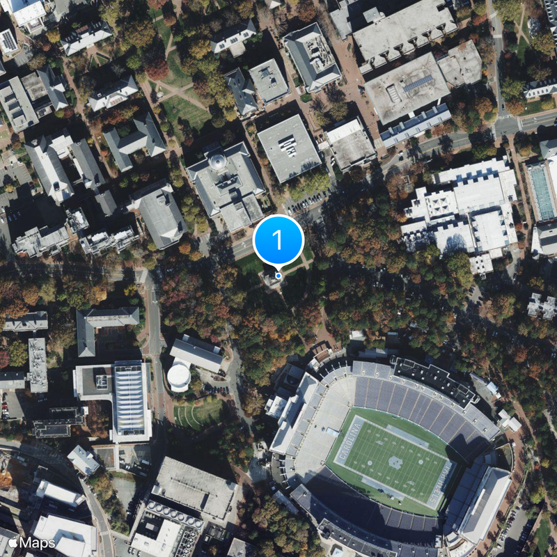 University of North Carolina Map