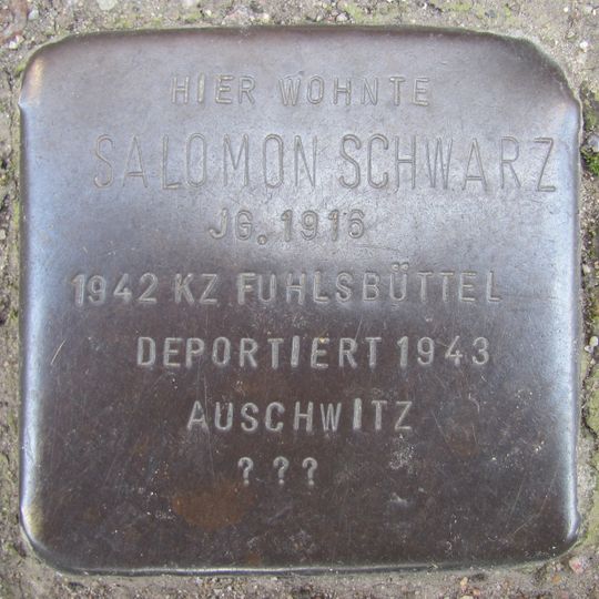 Stolperstein en memoria de Salomon Schwarz