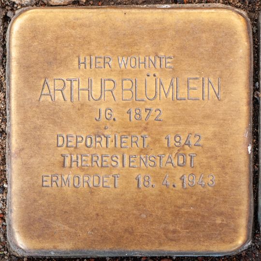 Stolperstein dedicated to Arthur Blümlein
