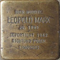 Stolperstein en memoria de Leopold Marx