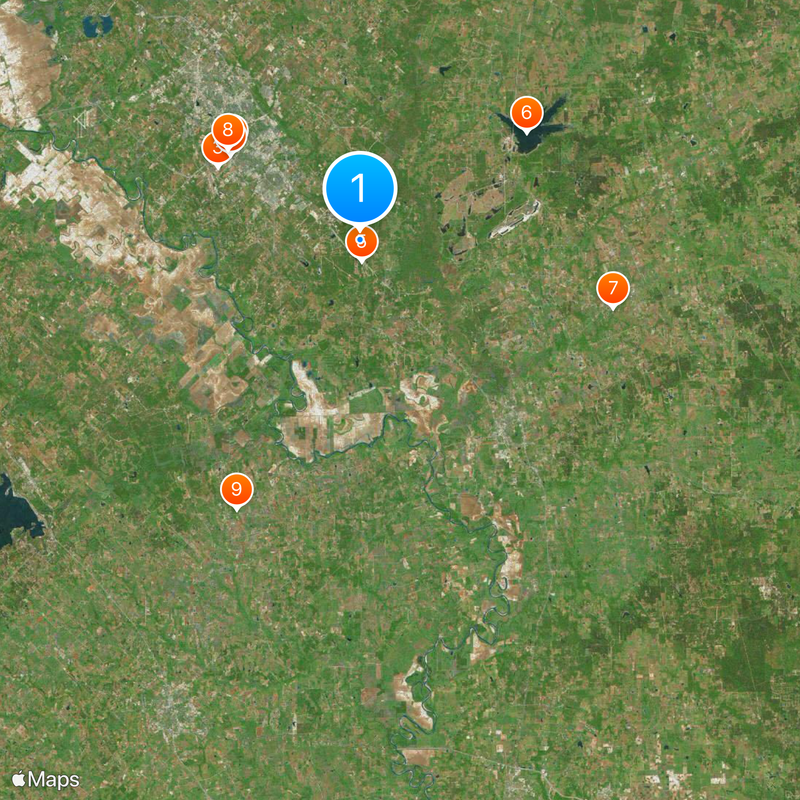 Texas World Speedway Mapa