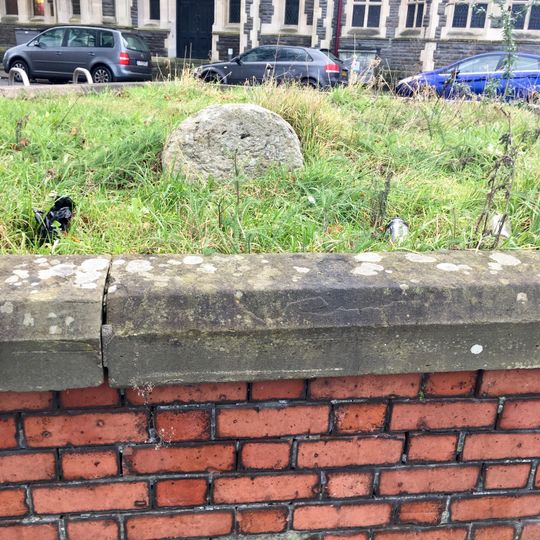 Milestone at Roath Library