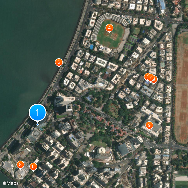 Oberoi Trident Map