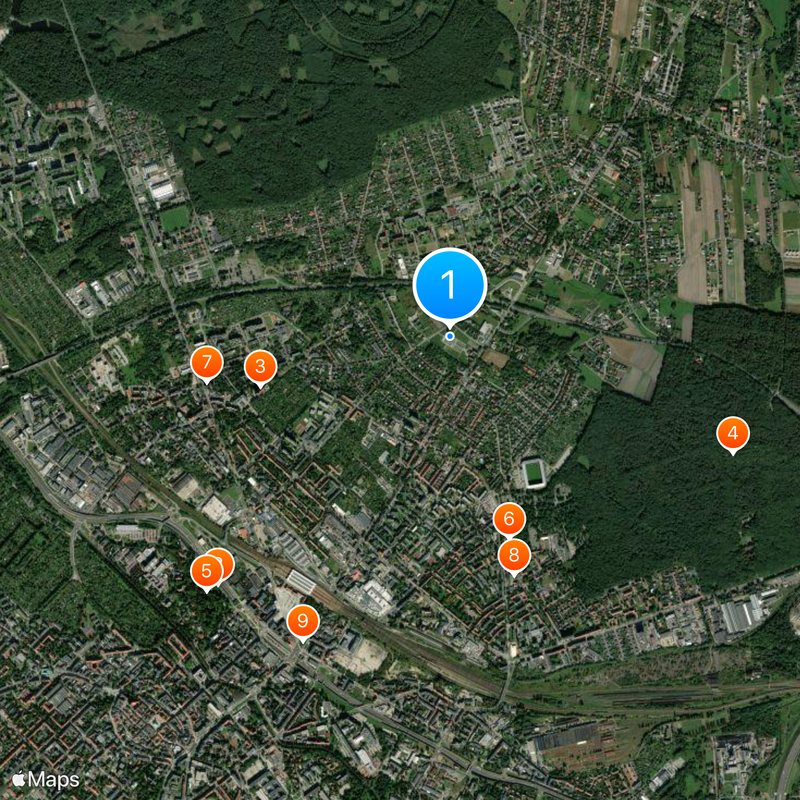Gliwice Radio Tower Map