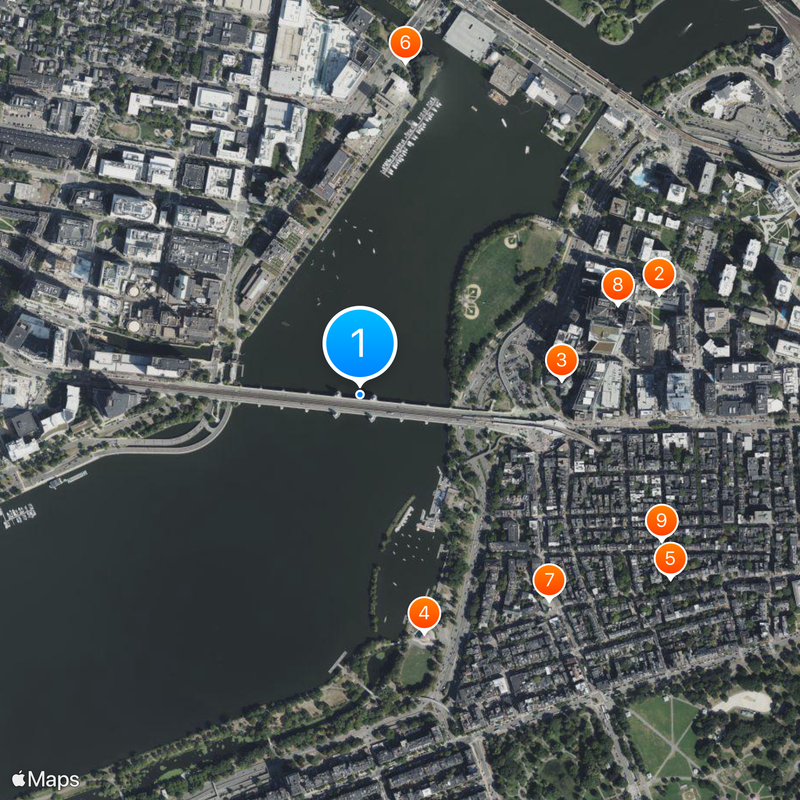 Longfellow Bridge Karte