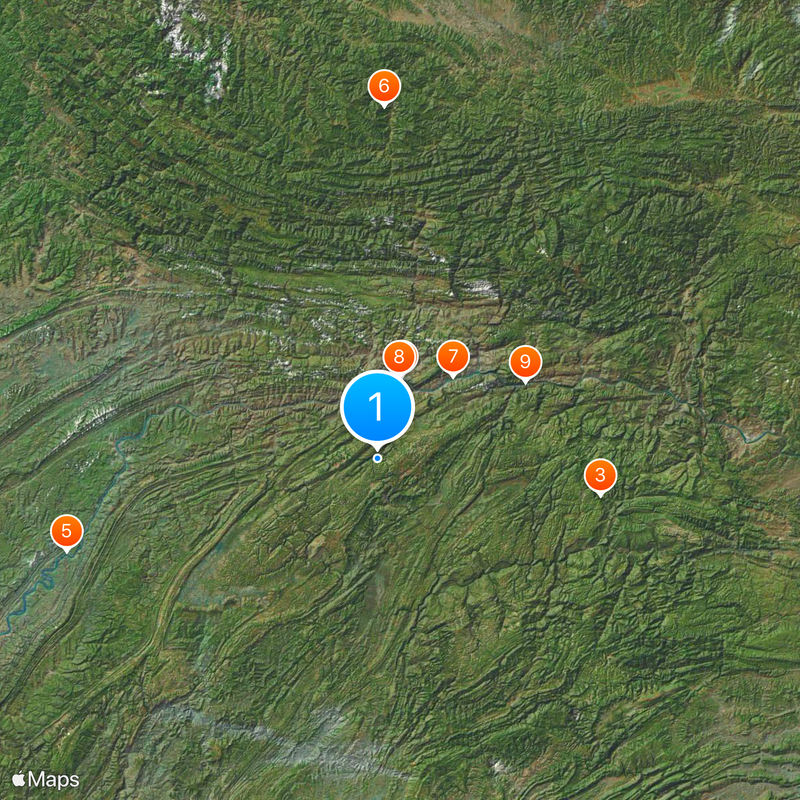 Xiaozhai Tiankeng Kaart