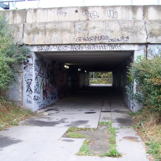 Most Jižní spojky přes stezku Litochlebská - Jesenická