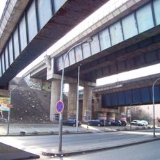 Railway bridges over Na žertvách street