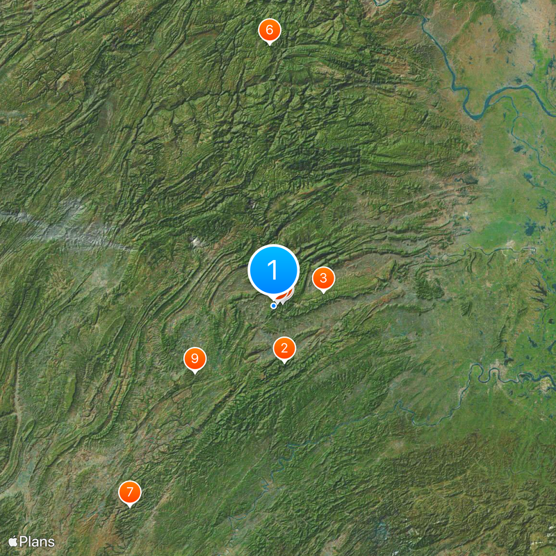 Parc forestier national de Zhangjiajie Carte