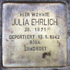 Stolperstein à la mémoire de Julia Ehrlich
