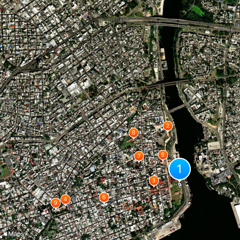 Fortaleza Ozama Kaart