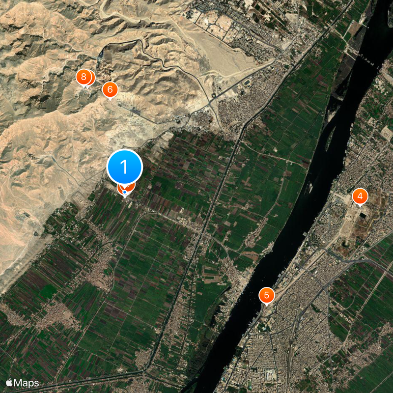 Necropoli di Tebe Mappa