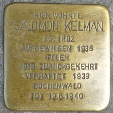 Stolperstein dedicated to Salomon Kelman