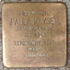 Stolperstein dedicated to Paula Kayser