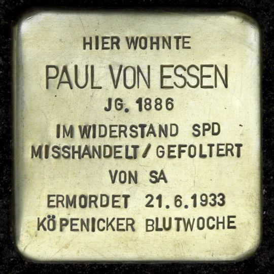 Stolperstein em memória de Paul von Essen