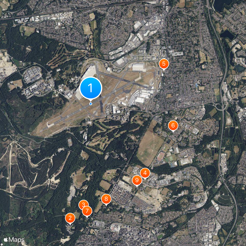 Farnborough Airport Map