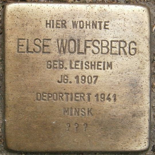 Stolperstein dedicated to Else Wolfsberg