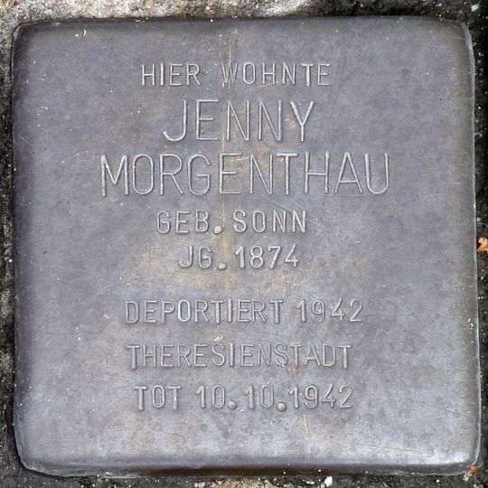 Stolperstein em memória de Jenny Morgenthau