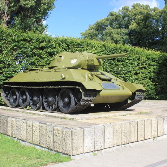 Tank at Zwyciestwa Avenue in Gdańsk