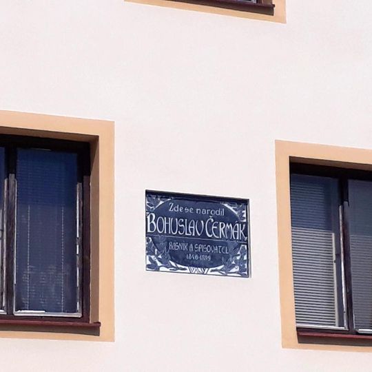 Pamětní deska Bohuslava Čermáka v Pacově