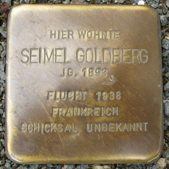 Stolperstein en memoria de Seimel Goldberg