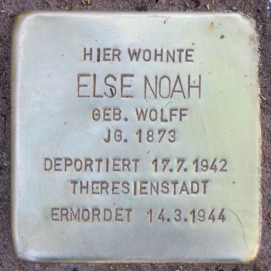 Stolperstein dedicated to Else Noah